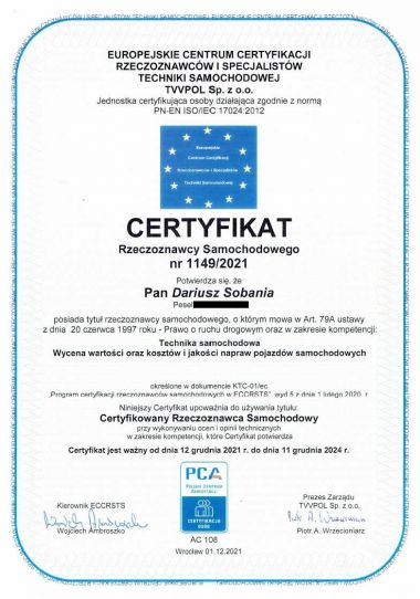 certyfikat 2021